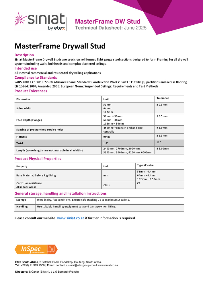 Documentation siniat